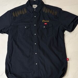 Men's Black Casual Button Down Shirt